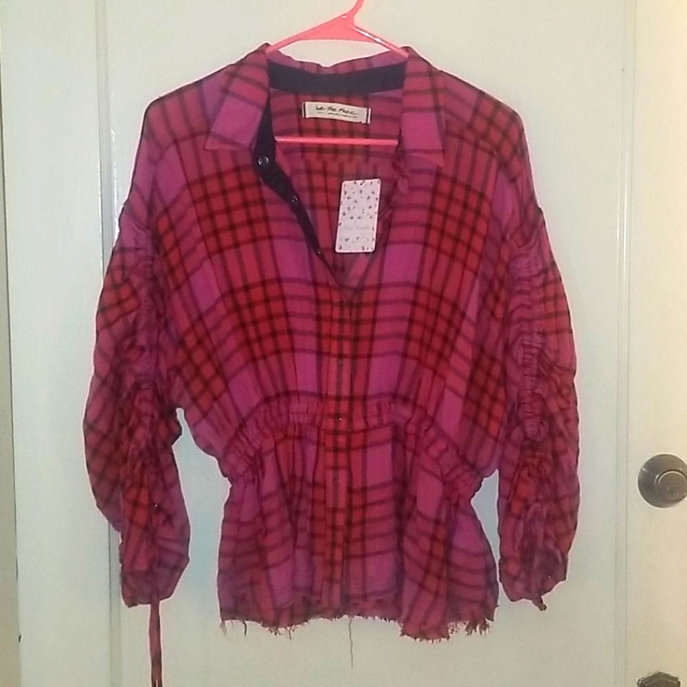 Size small free people button up shirt. NWT